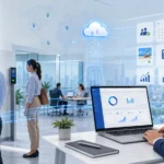 HR software with biometric attendance tracking using fingerprint and face recognition with a real-time workforce management dashboard.